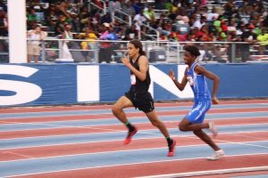 Alejandro de Bastos (left) speeds past his opponent in blue. The sophomore placed first in a race that was supposed to be purely for fun, remarkably qualifying himself for the Junior Olympics. 
(Photos donated by: Alejandro de Bastos)