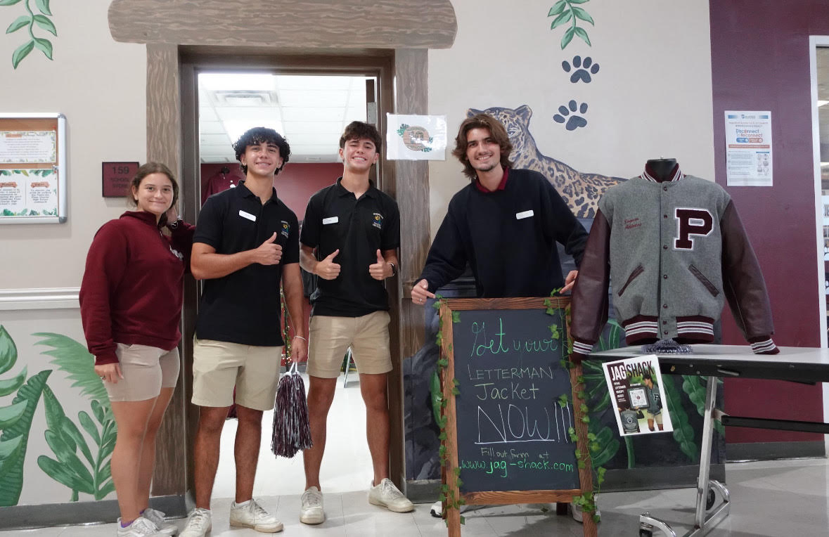 People at Jag Shack were also present, taking advantage of the big crowds to sell PPCHS merchandise and promote their store. In the forefront of the cafeteria, they promoted their new high-quality and expensive letterman jacket. 