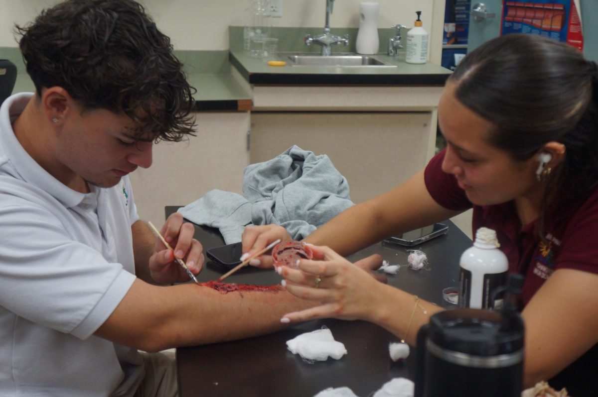 Blood and bones: Mrs. Ramos' anatomy students explore the art of gory SFX makeup