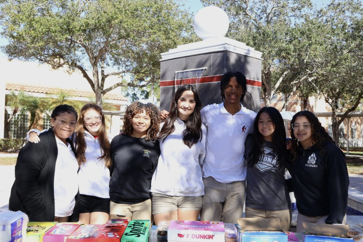 Members of the Junior class of 2026 Student Council hosts their third yearly bake sale event at the student fountain, selling donuts, cookies, drinks, and the like. The event was a huge success, raising over $200 for the junior class’s prom. 
