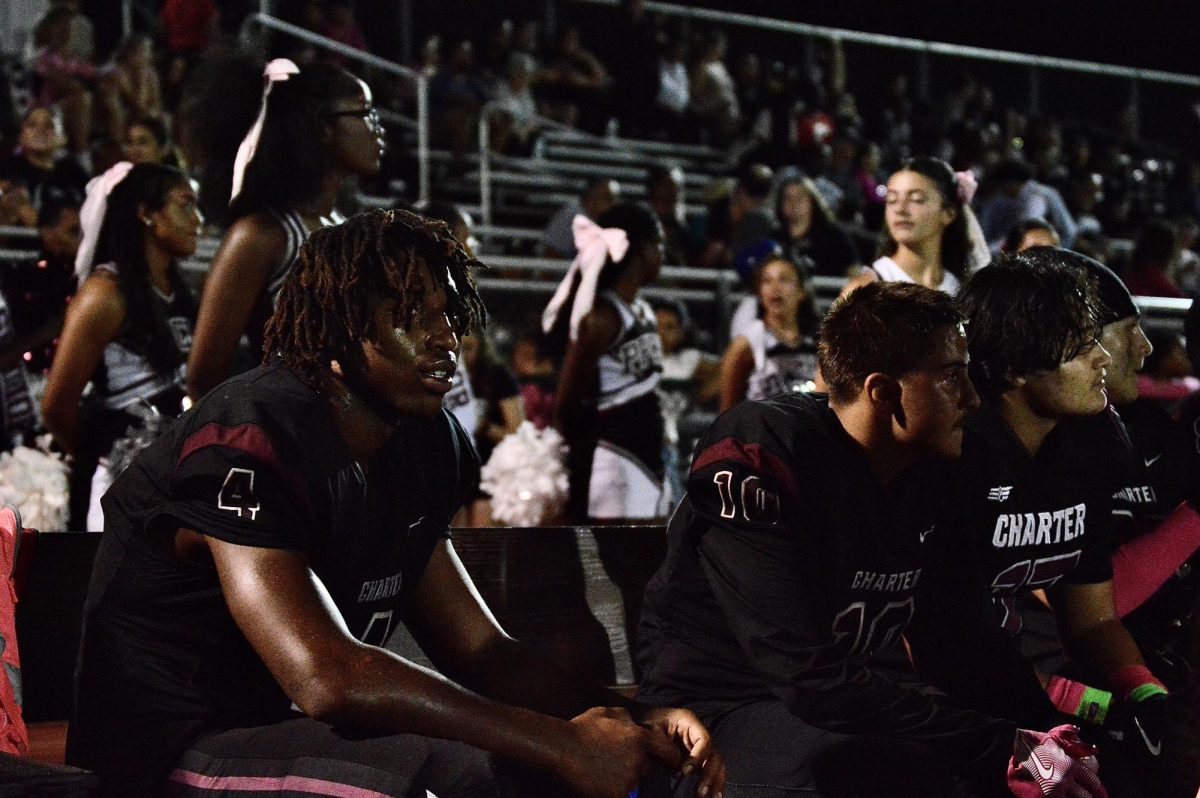 The Jaguar's defense on the sidelines as they recover from the last drive and prepare for the next drive.