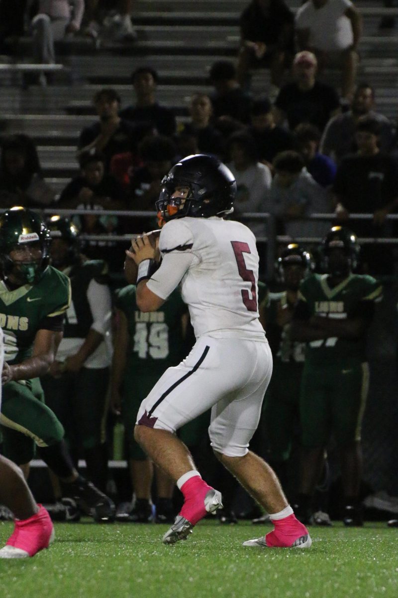 Junior Quarterback Trent Beesing is leading the Jaguars as a captain through the drive and reading where his offense is to complete the drive.