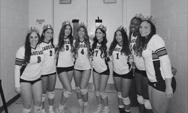 Lady Jags volleyball seniors signing off at senior night