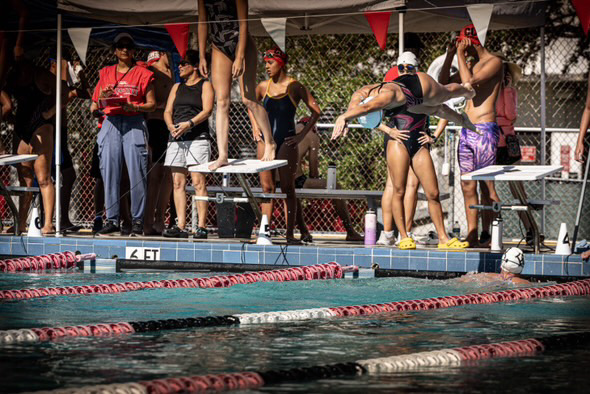 The Lady Jags diving into their meet as they roar through districts and soon to be regionals.