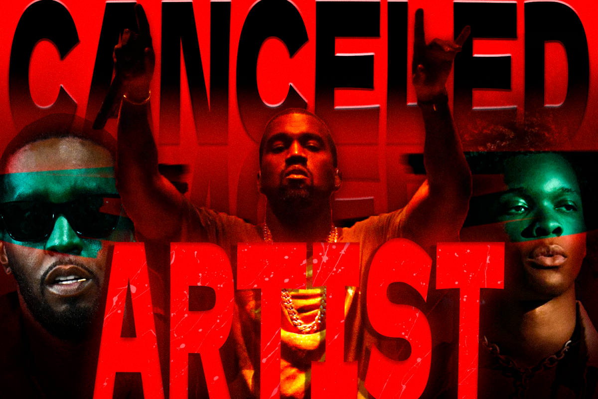 A photo demonstrating three different artists who have been canceled for things that they have done in the past. Reflecting the story that will be discussing whether or not an artist should still be held accountable for their actions whether it were years ago or just the other day. While going in depth and giving multiple different examples, the cover gives off a sense of urgency or accountability. After realizing what each of these creators have done and if there’s a way to possibly forgive their actions.