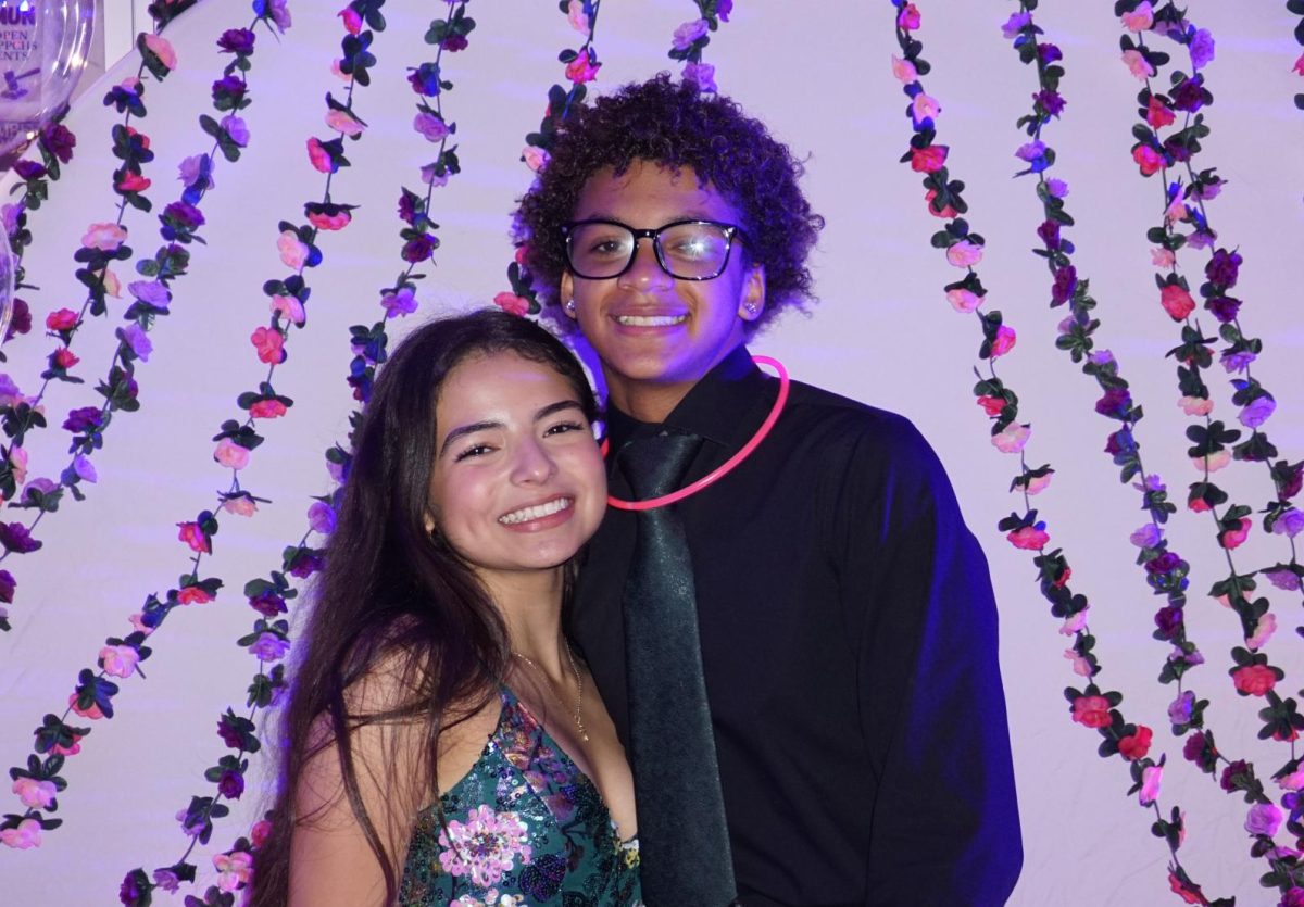 Sophomore winners for the 2025 Homecoming court. Luciana Garcia 
to the left and Noah Benjamin to the right.