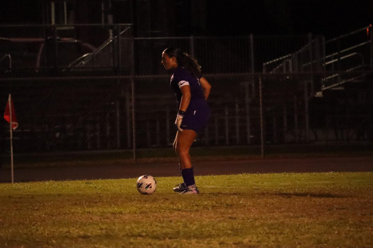 Senior goal-keeper Madison Casanova has she protects the den for the Jaguars.