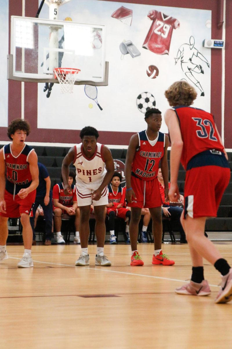Jaguar's JV basketball player sophomore Maison Gordon [#1] focusing on winning.