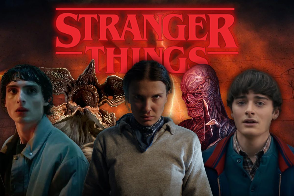 A photo showing off the main five characters, Eleven, Will, Mike, Vecna, and a demogorgon showing off the terror and horror elements while also highlighting the iconic Stranger Things logo. The story highlights the growth of each actor in the show and predicts the future fatalities throughout the story. While giving viewers on the edge of their seats, the story highlights all the possibilities to come. 