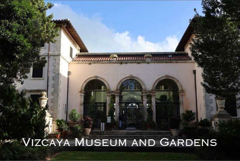 The entrance of the Vizcaya Museum and Gardens highlights it's environmental features, modernity, and uniqueness. It illuminates the contrast of architecture today with a whimsical garden filled with peacefulness, relaxation, and imagery.