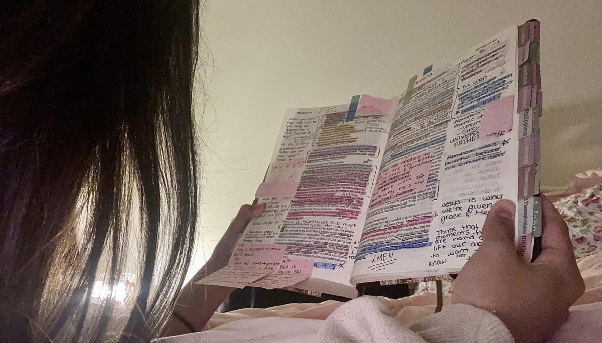 Loraine Sanchez Figueroa opens her Bible and begins to read as she starts her journey in finding God. She continues to read every day as she never stops craving for knowledge about Jesus.