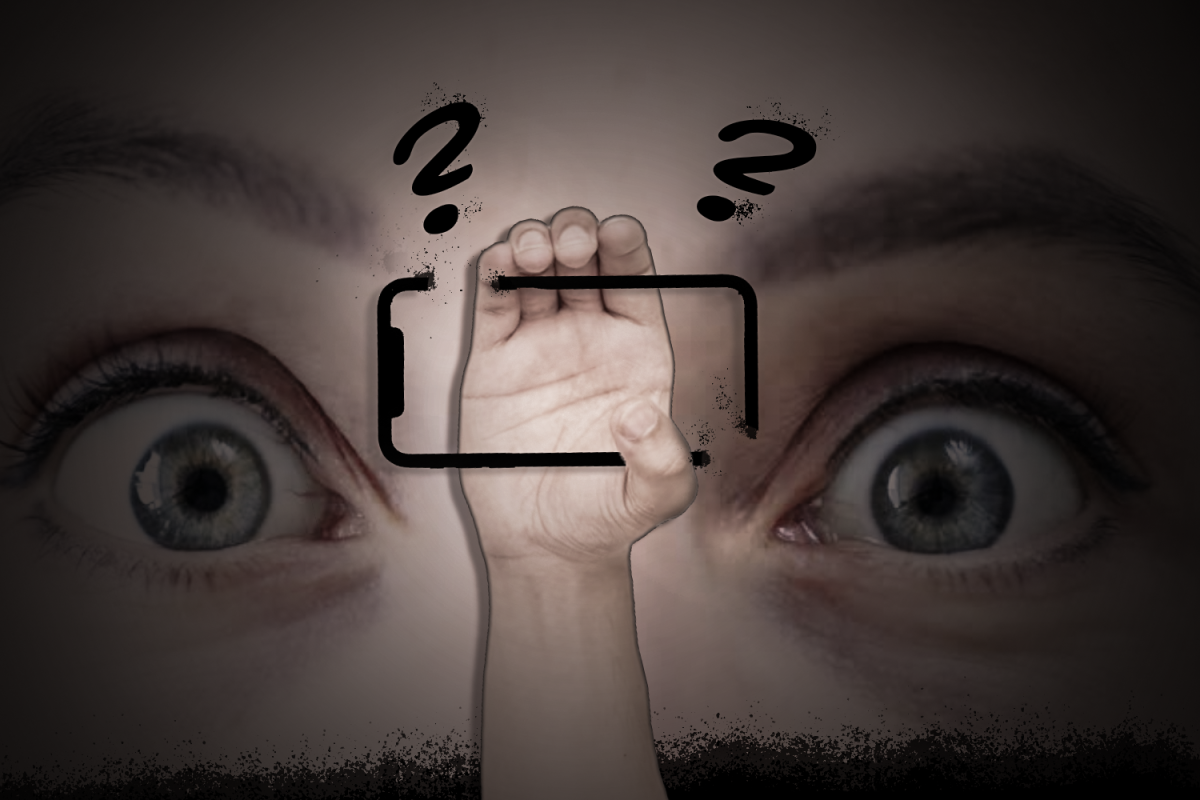 A graphic by Gary Smith, depicting a cracked phone in front of a pair of eyes, begging the question: "what would life be without AI?" With the explosion of the artificial intelligence industry, many have unfortunately become dependent on the technology, but it's undoubtedly also brought about unprecedented advancements. 
