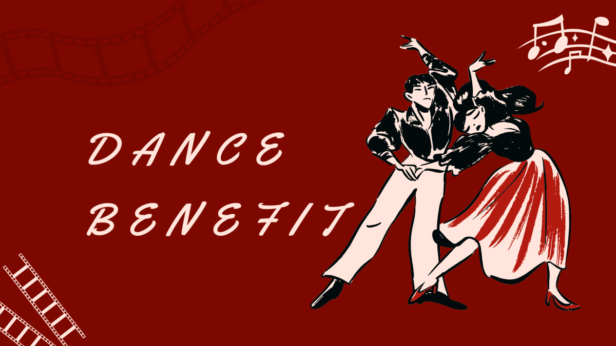 A graphic of people dancing (right), the cartoon does not just represent students dancing, it also represents the seniors last show as a Jaguar. 
