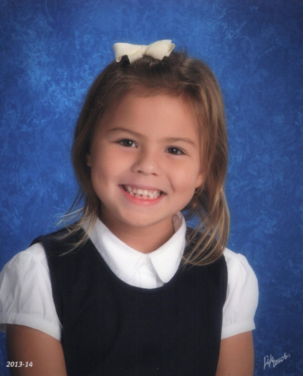 Marlee's first yearbook photo in kindergarten. 