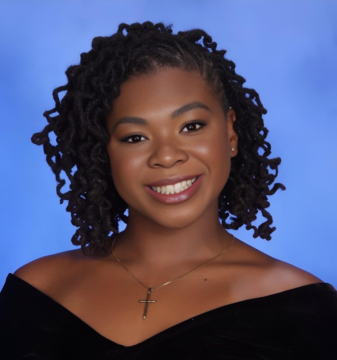 Lealia Taylor smiling for her yearbook photo. 