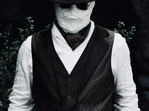 Donated photo from Evan Omana of the invisible man from Epic Universe's Dark Universe.